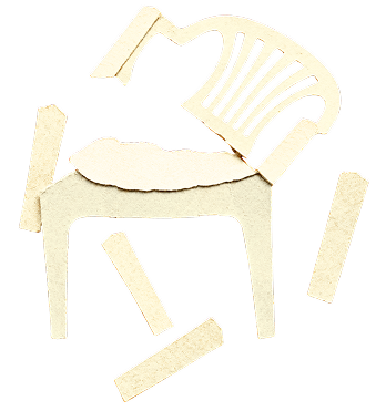Silla Rimax blanca rota